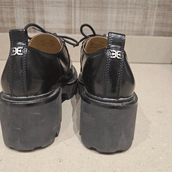 Sam Edelman Black Lace up Platform Loafers - Picture 3 of 6